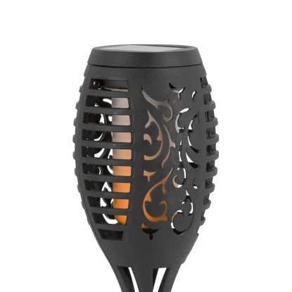 LED-Solarspieß Fackel Schwarz 2 Stück 3 LED-Solarspieß Fackel Schwarz 2 Stück – Bild 3