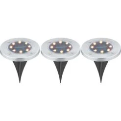 LED-Solar-Bodeneinbauleuchten 3er-Set