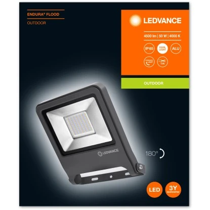 Ledvance LED-Außenleuchte Endura Flood 50 W 4000 K Dunkelgrau 1 Ledvance LED-Außenleuchte Endura Flood 50 W 4000 K Dunkelgrau