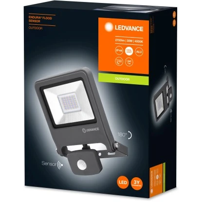 Ledvance LED-Außenleuchte Endura Flood Mit Sensor 30 W 4000 K Dunkelgrau 2 Ledvance LED-Außenleuchte Endura Flood Mit Sensor 30 W 4000 K Dunkelgrau – Bild 2
