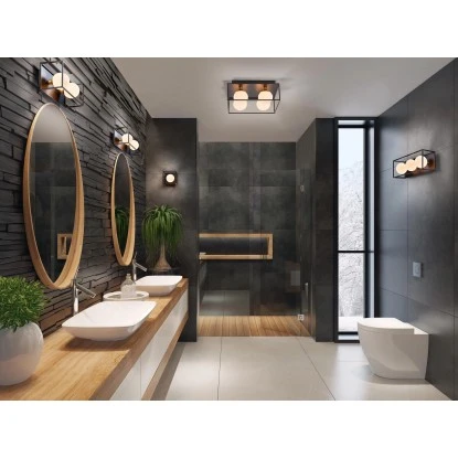 Ledvance Bad-Wandleuchte Decor Square 2-flammig Schwarz 35x15 Cm 3 Ledvance Bad-Wandleuchte Decor Square 2-flammig Schwarz 35x15 Cm – Bild 3