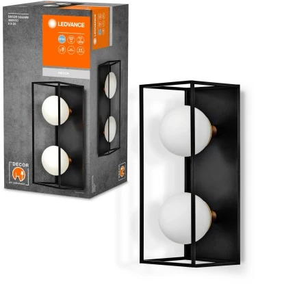 Ledvance Bad-Wandleuchte Decor Square 2-flammig Schwarz 35x15 Cm 10 Ledvance Bad-Wandleuchte Decor Square 2-flammig Schwarz 35x15 Cm – Bild 10