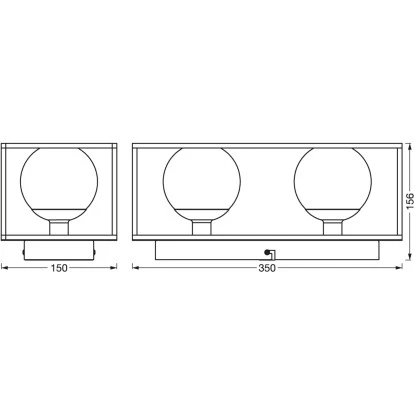 Ledvance Bad-Wandleuchte Decor Square 2-flammig Schwarz 35x15 Cm 11 Ledvance Bad-Wandleuchte Decor Square 2-flammig Schwarz 35x15 Cm – Bild 11