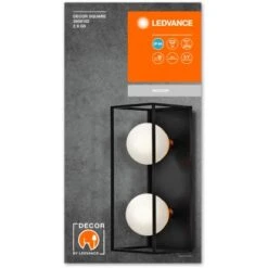 Ledvance Bad-Wandleuchte Decor Square 2-flammig Schwarz 35x15 Cm 18 Ledvance Bad-Wandleuchte Decor Square 2-flammig Schwarz 35x15 Cm -Globo Deutschland Verkaufsgeschäft 4058075756922 2010 VP 07