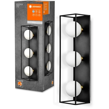 Ledvance Bad-Wandleuchte Decor Square 3-flammig Schwarz 55x15 Cm 10 Ledvance Bad-Wandleuchte Decor Square 3-flammig Schwarz 55x15 Cm – Bild 10