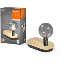 Ledvance Tischleuchte Decor Holz Holzbraun-Schwarz -Globo Deutschland Verkaufsgeschäft 4058075757103 2010 S 09