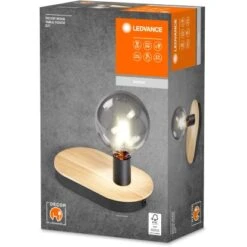 Ledvance Tischleuchte Decor Holz Holzbraun-Schwarz -Globo Deutschland Verkaufsgeschäft 4058075757103 2010 VP 06