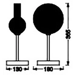 Ledvance Tischlampe Decor Memphis Schwarz-Gold 36,5 Cm -Globo Deutschland Verkaufsgeschäft 4058075759206 2010 VM 05