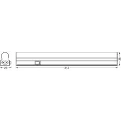 Ledvance LED-Unterbauleuchte Batten Sensor Weiß 32 Cm -Globo Deutschland Verkaufsgeschäft 4058075762114 2010 VM 7