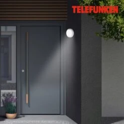 Telefunken LED-Außenleuchte Mit Bewegungsmelder Dortmund Silberfarbig 12 W -Globo Deutschland Verkaufsgeschäft 4059709003733 1675 3