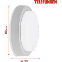 Telefunken LED-Außenleuchte Mit Bewegungsmelder Dortmund Silberfarbig 12 W -Globo Deutschland Verkaufsgeschäft 4059709003733 1675 5