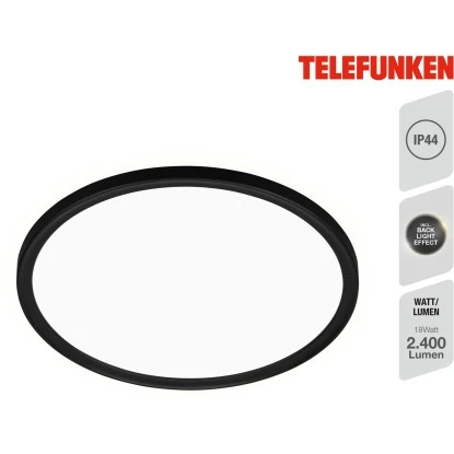 Telefunken LED-Deckenleuchte Slim Drip Schwarz 18 W 2 Telefunken LED-Deckenleuchte Slim Drip Schwarz 18 W – Bild 2