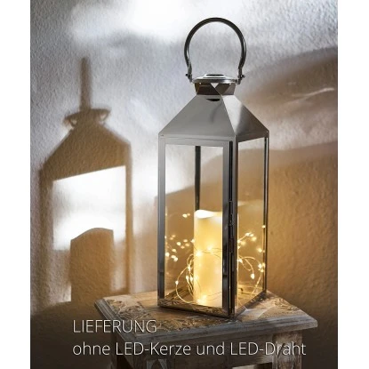 Amare Edelstahl Laterne 15 Cm X 14 Cm X 40 Cm 3 Amare Edelstahl Laterne 15 Cm X 14 Cm X 40 Cm – Bild 3
