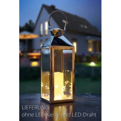 Amare Edelstahl Laterne 15 Cm X 14 Cm X 40 Cm 2 Amare Edelstahl Laterne 15 Cm X 14 Cm X 40 Cm – Bild 2