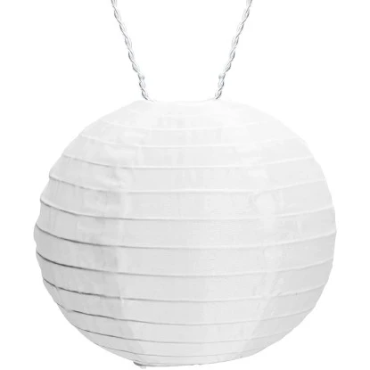 Amare LED-Lichterkette Mit 15 XXL-Lampions Ø 15 Cm Solarbetrieb Weiß 7 M 1 Amare LED-Lichterkette Mit 15 XXL-Lampions Ø 15 Cm Solarbetrieb Weiß 7 M