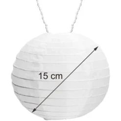 Amare LED-Lichterkette Mit 15 XXL-Lampions Ø 15 Cm Solarbetrieb Weiß 7 M 13 Amare LED-Lichterkette Mit 15 XXL-Lampions Ø 15 Cm Solarbetrieb Weiß 7 M -Globo Deutschland Verkaufsgeschäft 4251083906932 4655 05