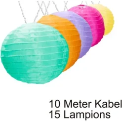 Amare LED-Lichterkette Mit 15 XXL-Lampions Ø 15 Cm Solarbetrieb Bunt 7 M 14 Amare LED-Lichterkette Mit 15 XXL-Lampions Ø 15 Cm Solarbetrieb Bunt 7 M -Globo Deutschland Verkaufsgeschäft 4251083906949 4655 05