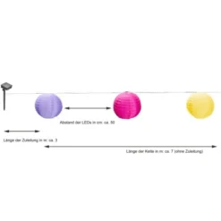 Amare LED-Lichterkette Mit 15 XXL-Lampions Ø 15 Cm Solarbetrieb Bunt 7 M 15 Amare LED-Lichterkette Mit 15 XXL-Lampions Ø 15 Cm Solarbetrieb Bunt 7 M -Globo Deutschland Verkaufsgeschäft 4251083906949 4655 07