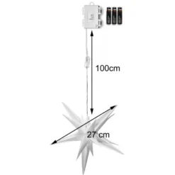 Amare LED-3D-Weihnachtssterne 2er-Set Mit Timer Weiß Ø 27 Cm -Globo Deutschland Verkaufsgeschäft 4251083907571 4655 04