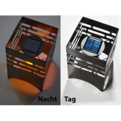 Amare LED-Solargartenfeuer Eckig Schwarz Mit Flammeneffekt 10 Amare LED-Solargartenfeuer Eckig Schwarz Mit Flammeneffekt -Globo Deutschland Verkaufsgeschäft 4251083908066 4655 04