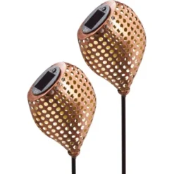 Amare LED-Solardekostecker 2er-Set Kelch Schräg Kupfer -Globo Deutschland Verkaufsgeschäft 4251083908783 4655 01