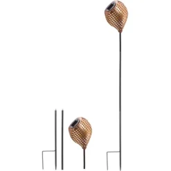 Amare LED-Solardekostecker 2er-Set Kelch Schräg Kupfer -Globo Deutschland Verkaufsgeschäft 4251083908783 4655 09