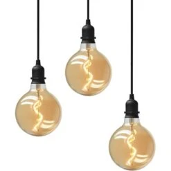 Amare LED-Glaskugel Glow 3er Set Mit Batterie Gold