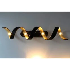 Luce Design LED-Deckenleuchte Helix Schwarz-Gold 35 Cm X 80 Cm X 13,5 Cm -Globo Deutschland Verkaufsgeschäft 437311 3746 3