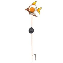 Eglo Solar Erdspieß Mit Fisch Orange