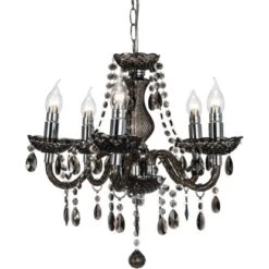 Nino Leuchten Krone Marie Schwarz 5-flammig EEK: E-A++