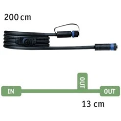 Paulmann Plug & Shine Kabel 1-in/2-out Schwarz 2 M IP68 -Globo Deutschland Verkaufsgeschäft 4950028 2425 7