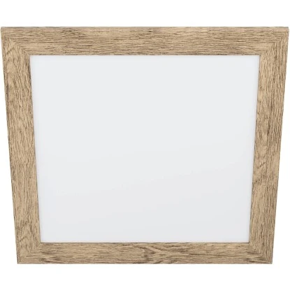 Eglo LED-Deckenleuchte Piglionasso 50 Cm X 50 Cm Weiß-Rustikal-Hellbraun 1 Eglo LED-Deckenleuchte Piglionasso 50 Cm X 50 Cm Weiß-Rustikal-Hellbraun
