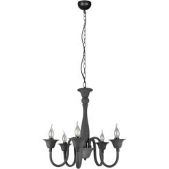 Trio Lüsterkrone Elsa 5xE14 Anthrazit -Globo Deutschland Verkaufsgeschäft 5035936 2451 3