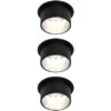 Paulmann LED Einbauleuchten-Set Gil Coin 3StepDim Rd Starr 3x6W Schwarz Matt/Eisen Alu