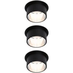 Paulmann LED Einbauleuchten-Set Gil Coin 3StepDim Rd Starr 3x6W Schwarz Matt/Eisen Alu