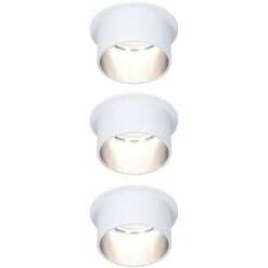 Paulmann LED Einbauleuchten-Set Gil Coin 3StepDim Rd Starr 3x6W Weiß Matt/Eisen Alu
