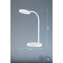 Fischer & Honsel LED Tischleuchte Luna 35 Cm X 14 Cm Weiß 9 Fischer & Honsel LED Tischleuchte Luna 35 Cm X 14 Cm Weiß -Globo Deutschland Verkaufsgeschäft 5283916 1546 3