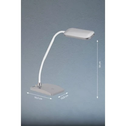 Fischer & Honsel LED Tischleuchte Marla 58 Cm X 16,5 Cm Silber 3 Fischer & Honsel LED Tischleuchte Marla 58 Cm X 16,5 Cm Silber – Bild 3