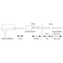 Paulmann MaxLED 250 Basis-Set 3m RGBW IP44 Cover 3000K 20W 230/24V 36VA Silber Kunststoff 29 Paulmann MaxLED 250 Basis-Set 3m RGBW IP44 Cover 3000K 20W 230/24V 36VA Silber Kunststoff -Globo Deutschland Verkaufsgeschäft 536149 2425 14