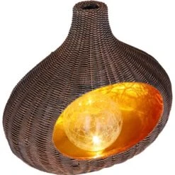 Globo LED-Solaraußenleuchte Skulptur Braun -Globo Deutschland Verkaufsgeschäft 573256 3749 5