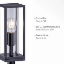 Paul Neuhaus Wegeleuchte Emil Anthrazit 80 Cm -Globo Deutschland Verkaufsgeschäft 585213 2426 S 04