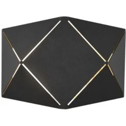 Trio LED Wandleuchte Zandor Schwarz Matt 130 Mm X 180 Mm X 60 Mm