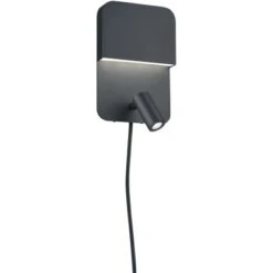 Trio LED Wandleuchte Luigi Schwarz Matt 200 Mm X 135 Mm X 110 Mm