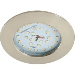 Briloner LED-Einbauleuchte Nickel Matt Starr Ø 10 Cm