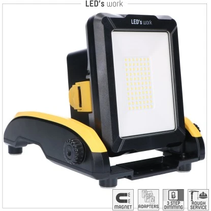 LED-Akku-Arbeitsleuchte 20 W 2900 Lm 5000 K IP54 Baustellentauglich 5 LED-Akku-Arbeitsleuchte 20 W 2900 Lm 5000 K IP54 Baustellentauglich – Bild 5