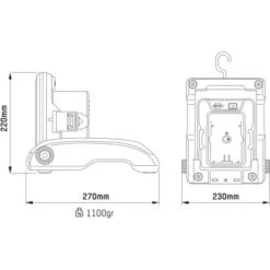 LED-Akku-Arbeitsleuchte 20 W 2900 Lm 5000 K IP54 Baustellentauglich 18 LED-Akku-Arbeitsleuchte 20 W 2900 Lm 5000 K IP54 Baustellentauglich -Globo Deutschland Verkaufsgeschäft 692674 11020200 06