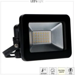 LED-Strahler 4000 K IP65 Sanan LED 20 W 2200 Lm Schwarz -Globo Deutschland Verkaufsgeschäft 692689 11020200 04