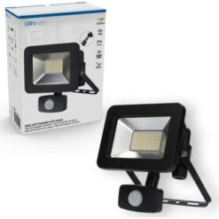 LED-Strahler 4000 K IP44 Sensor Sanan LED 20 W 2200 Lm Schwarz -Globo Deutschland Verkaufsgeschäft 692773 11020200 05