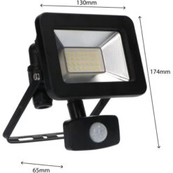 LED-Strahler 4000 K IP44 Sensor Sanan LED 20 W 2200 Lm Schwarz -Globo Deutschland Verkaufsgeschäft 692773 11020200 07