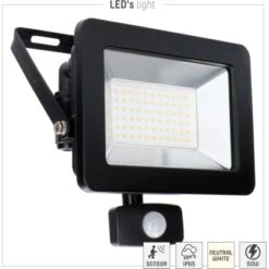 LED-Strahler 4000 K IP44 Sensor Sanan LED 50 W 5500 Lm Schwarz 15 LED-Strahler 4000 K IP44 Sensor Sanan LED 50 W 5500 Lm Schwarz -Globo Deutschland Verkaufsgeschäft 692819 11020200 05